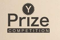 The image shows a logo for the "Y Prize Competition," featuring a stylized "Y" in a circular emblem above the text.