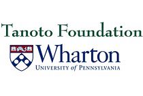 Logo featuring the text "Tanoto Foundation" and "Wharton University of Pennsylvania" with the university''s shield emblem.