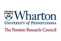 Logo of the Wharton School of the University of Pennsylvania, including the text "The Pension Research Council."